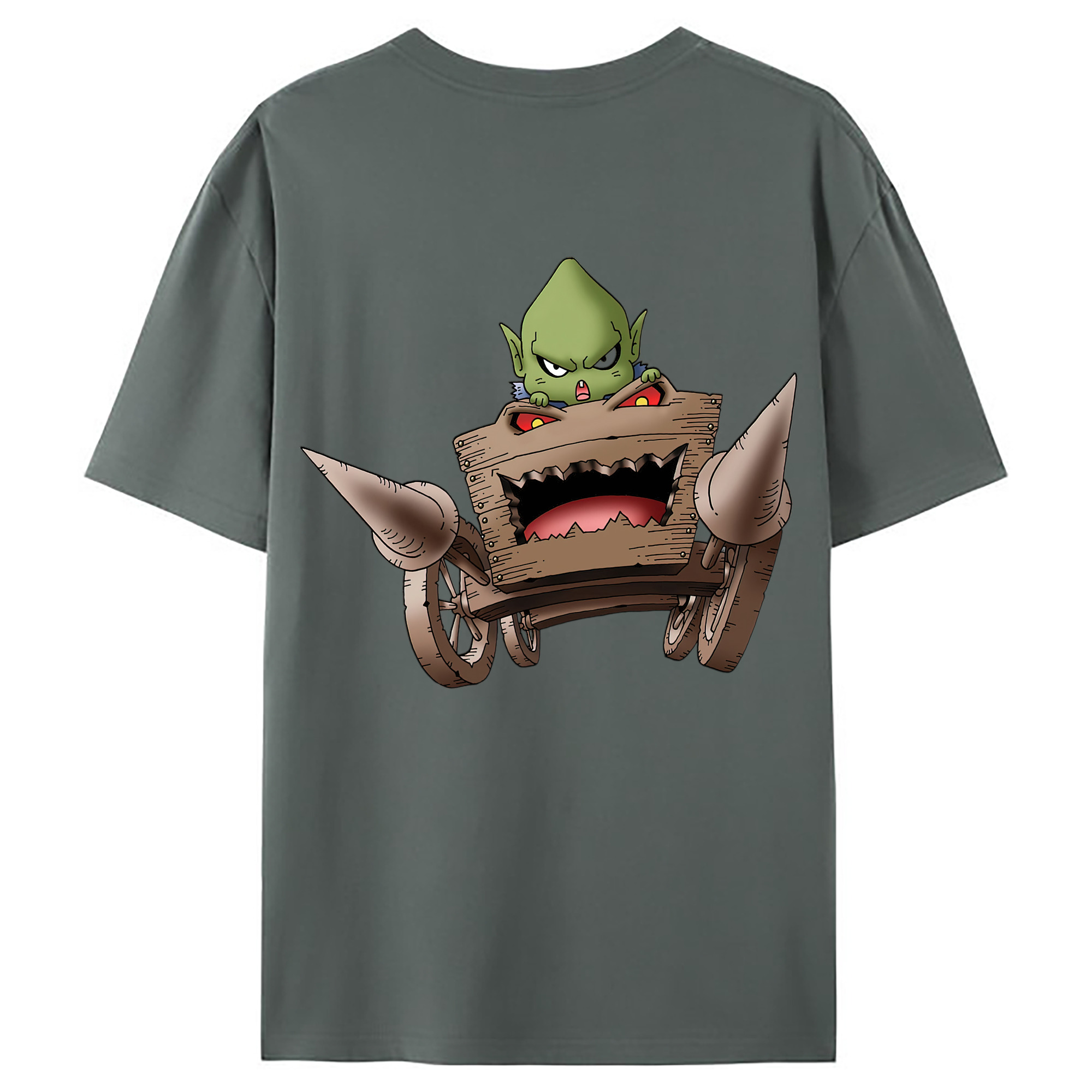 （画像用） ドラゴンクエスト Doragon Kuesuto Dragon Quest 綿100％ メンズ半袖Tシャツ（バックプリント） 通気性